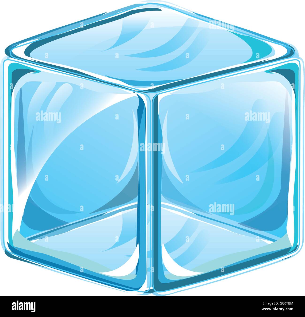 Frozen ice cube icon on transparent background Vector Image