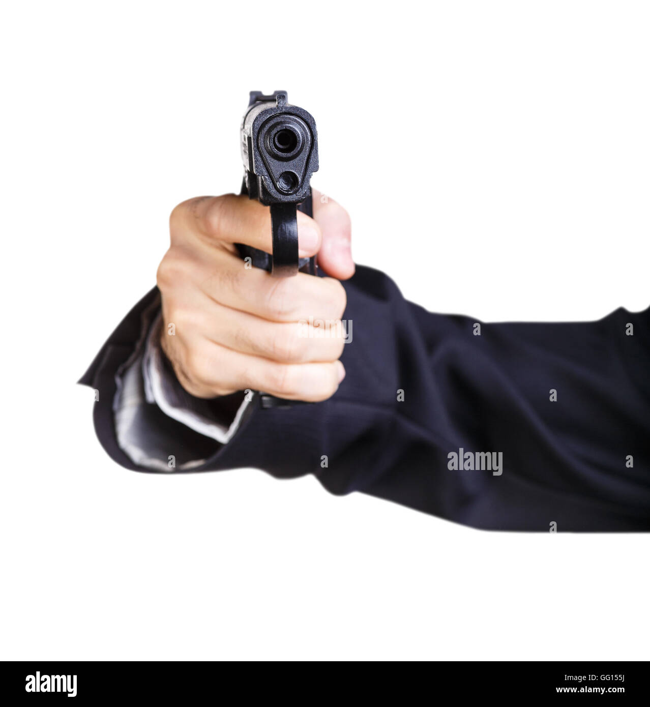 Closeup hand pointing gun camera hi-res stock photography and images - Alamy