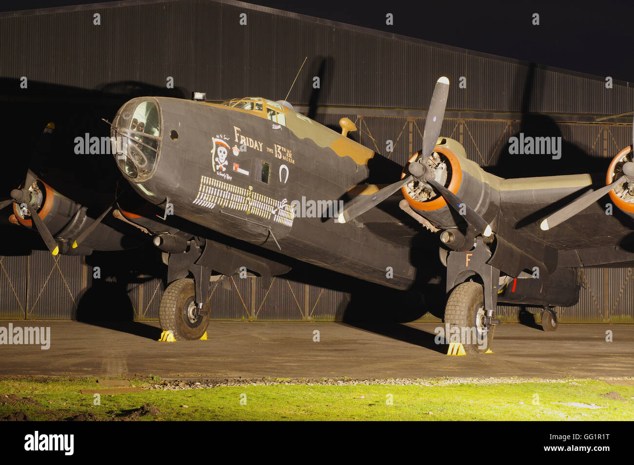 Halifax Bomber at the Yorkshire Air Museum Stock Photo Alamy