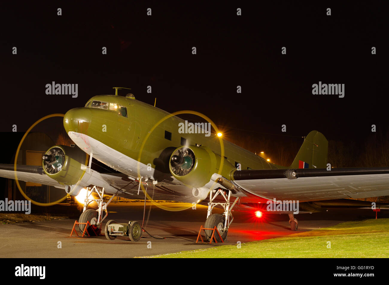 Douglas Dakota IV, KN353 at Elvington Air Museum Yorkshire, Stock Photo