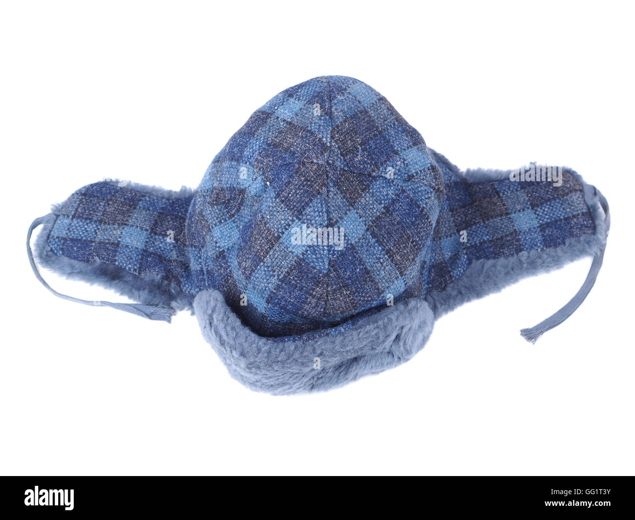 fur hat ear flaps on the white background Stock Photo Alamy