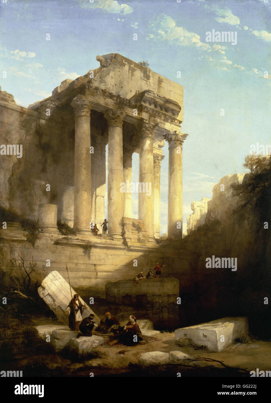 David Roberts - Baalbec - Ruins of the Temple of Bacchus Stock Photo