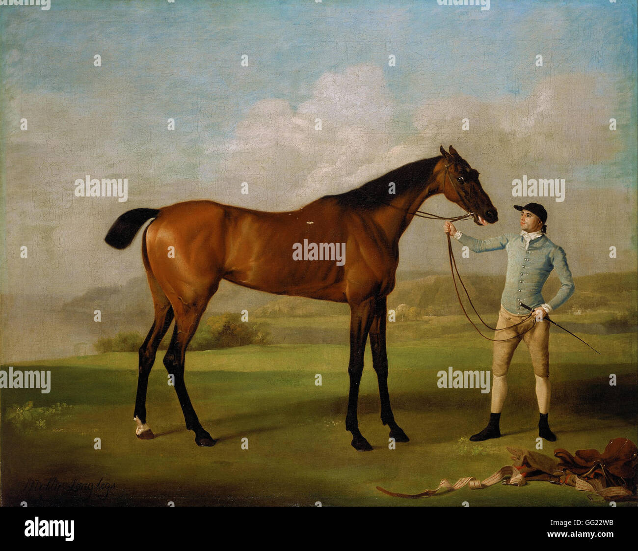 George Stubbs - Molly Long-legs with her Jockey Stock Photo