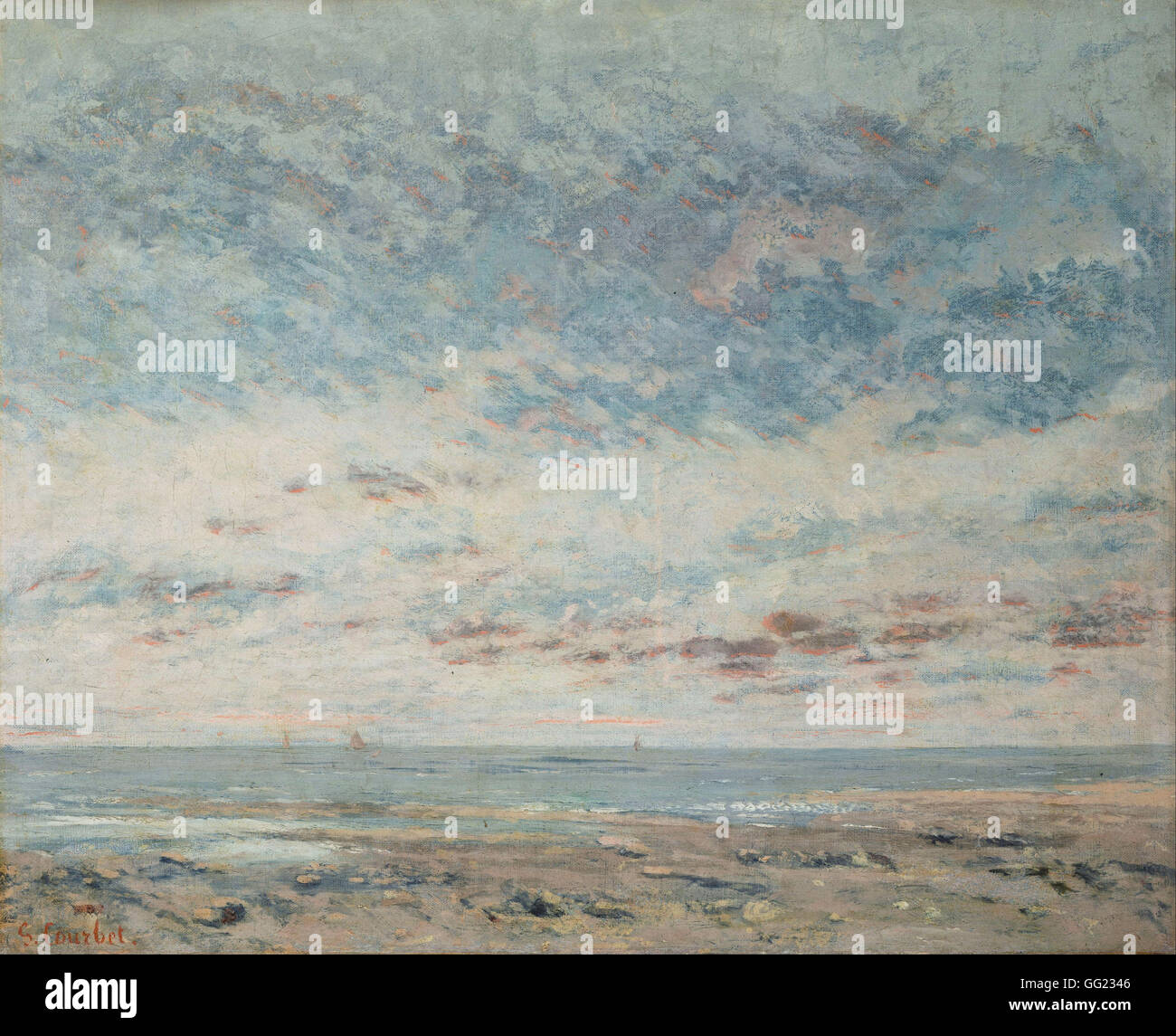 Gustave Courbet - Low Tide at Trouville Stock Photo