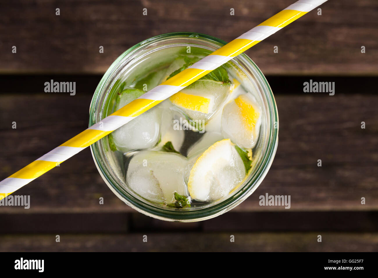 Cold lemon soda Stock Photo