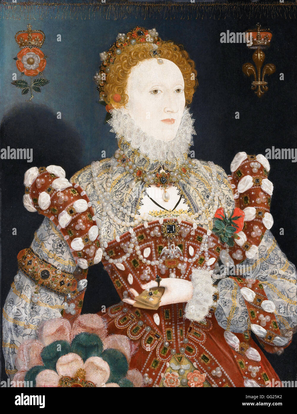 Nicholas Hilliard (called) - Portrait of Queen Elizabeth I Stock Photo