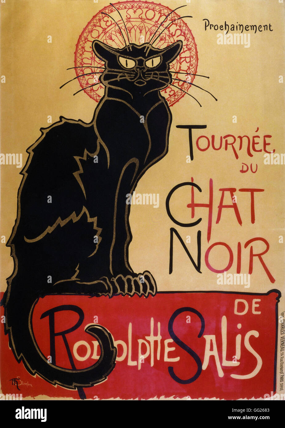 Théophile-Alexandre Steinlen - Tournée du Chat Noir de Rodolphe Salis Stock Photo