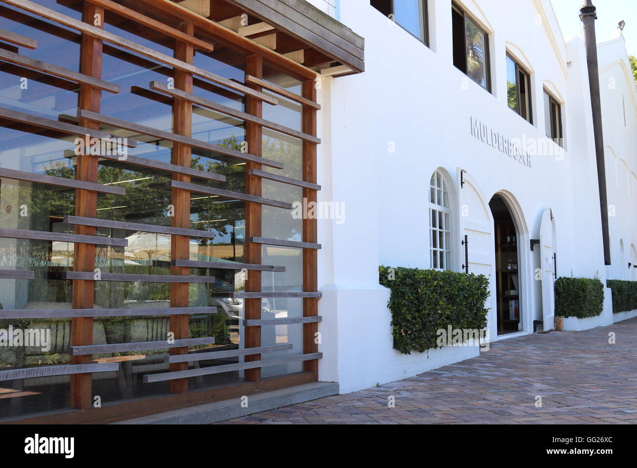 Entrance at Mulderbosch Wines, Stellenbosch, South Africa Stock Photo