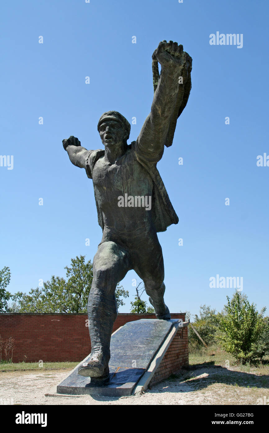 Old Soviet statue in the Memento Park. Budapest, Hungary Stock Photo