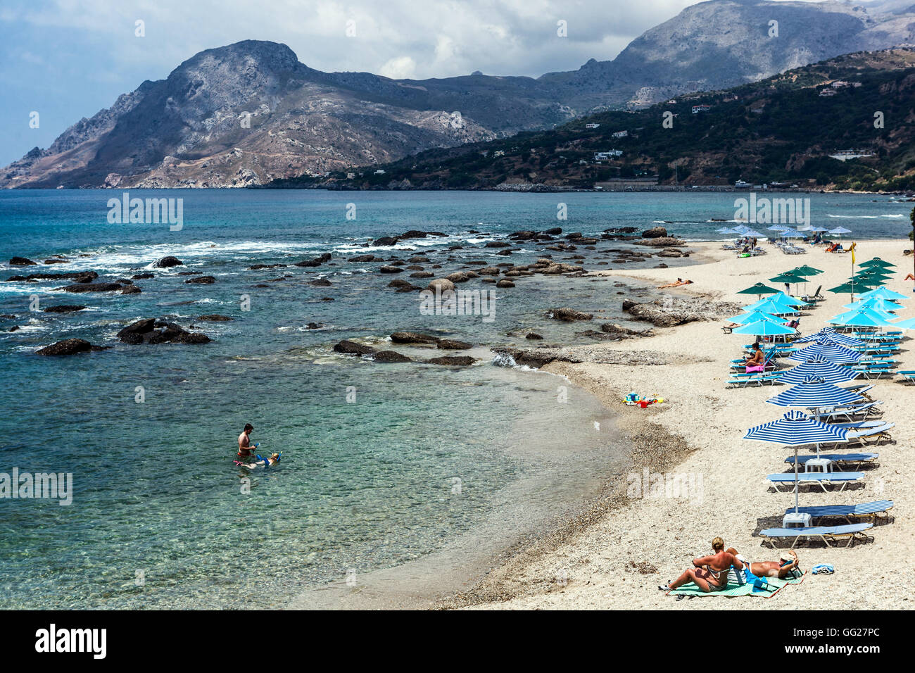 Plakias beach, South Crete beach Greece countryside Stock Photo