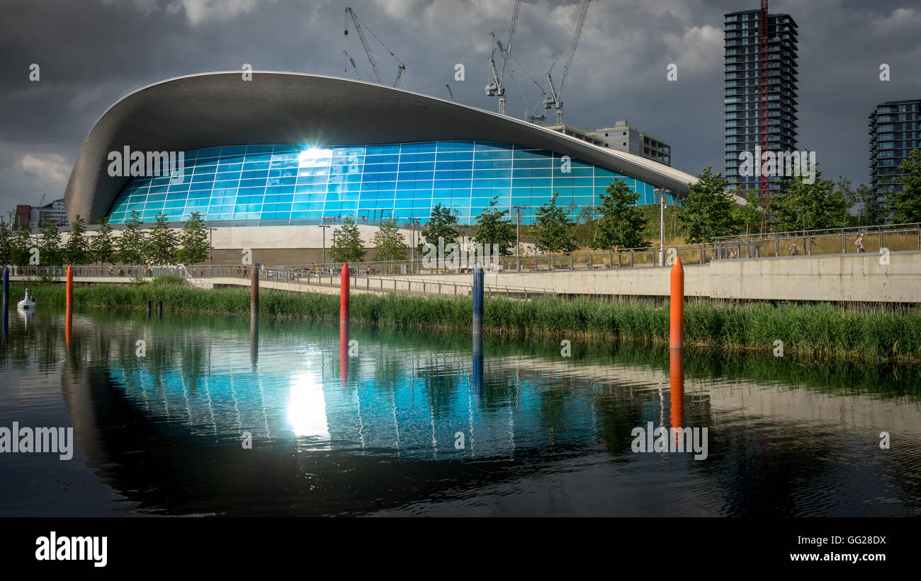 The London Aquatics Centre Stock Photo