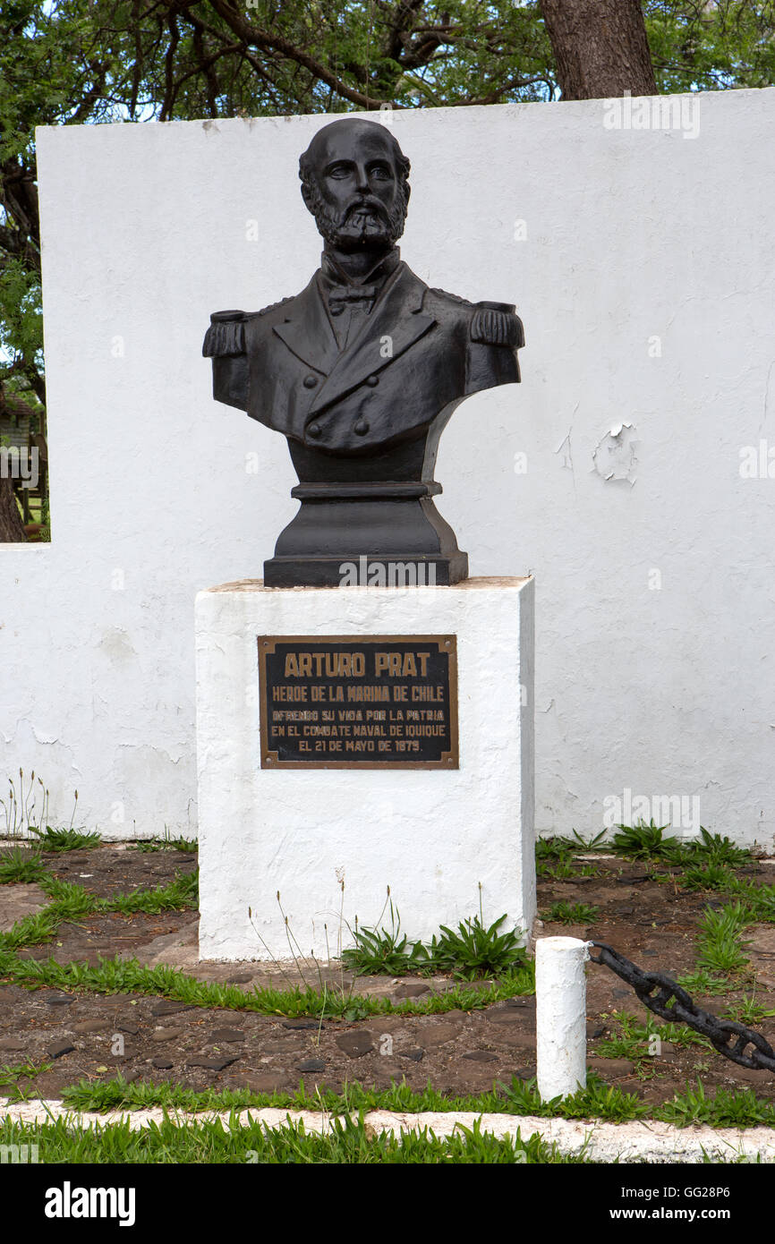 A statue of Agustín Arturo Prat Chacón Stock Photo