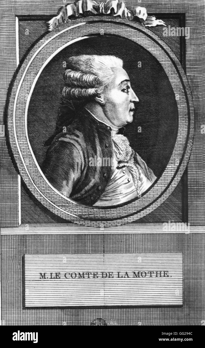 Affair of the Queen's Necklace: Count de la Mothe 18th century Stock Photo