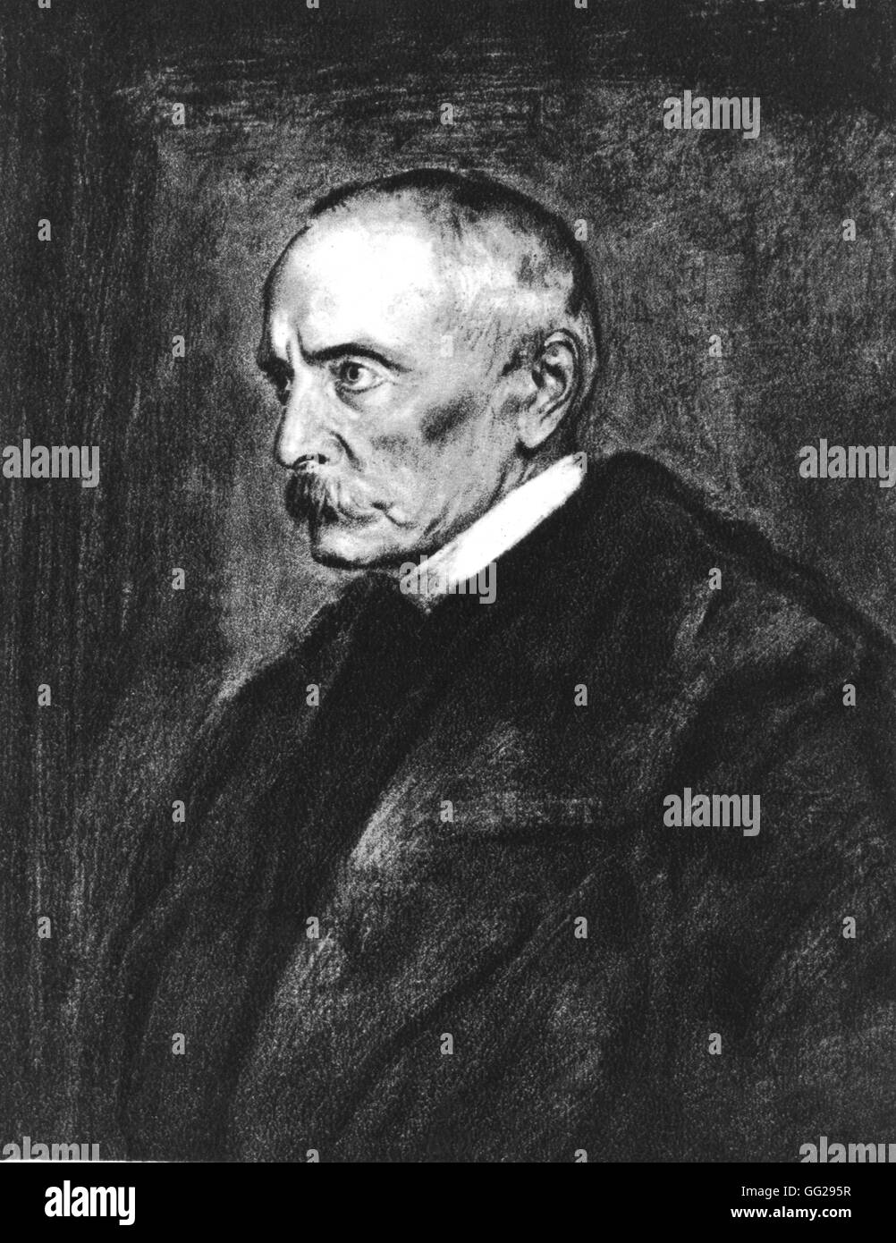 Count of Hohenlohe, minister of Bismarck, after a painting by Lenbachs (1819-1901) 19th century Germany Stock Photo
