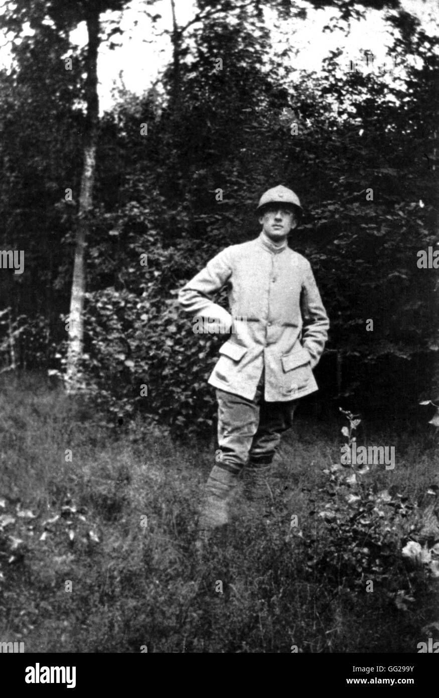 Paul Eluard at the 95th infrantry regiment at the front December 1916 France Valette-Eluard Collection Stock Photo