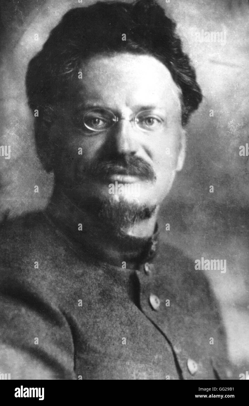 Portrait of Leon Trotsky 1917 Russia Stock Photo
