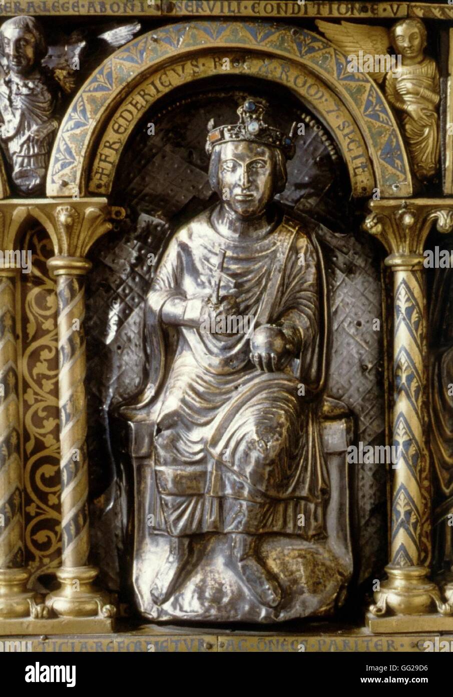 Aachen Treasure The Charlemagne reliquary Ca. 1215. Détail Frederick