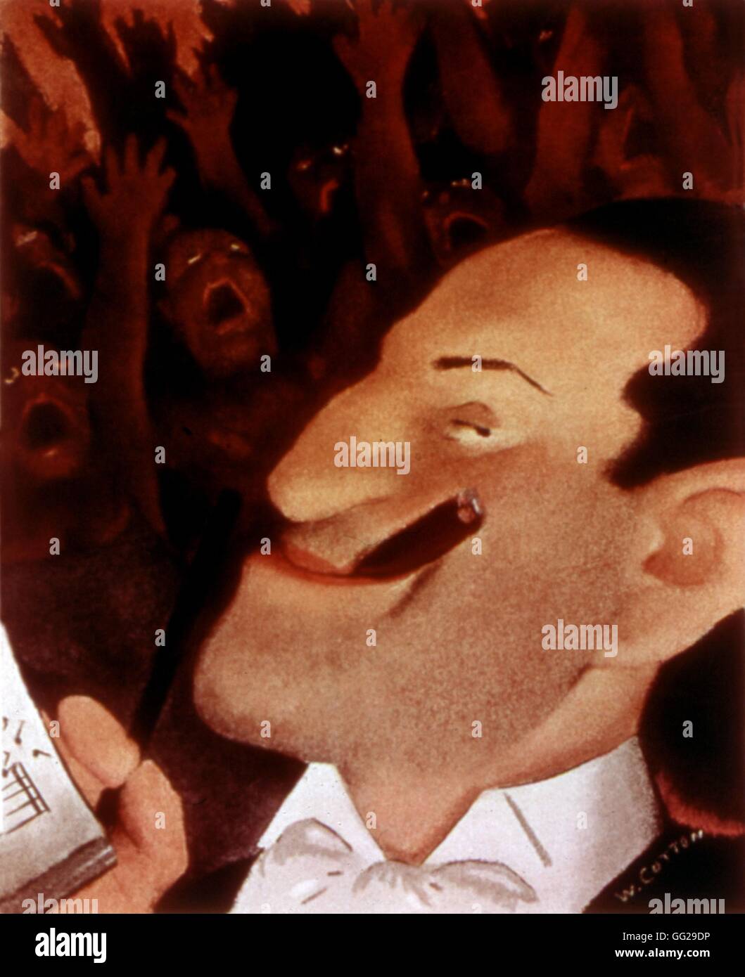 George Gershwin conducting his folk opera 'Porgy and Bess' in 'Vanity Fair' 1935 United States Washington. Library of Congress Stock Photo