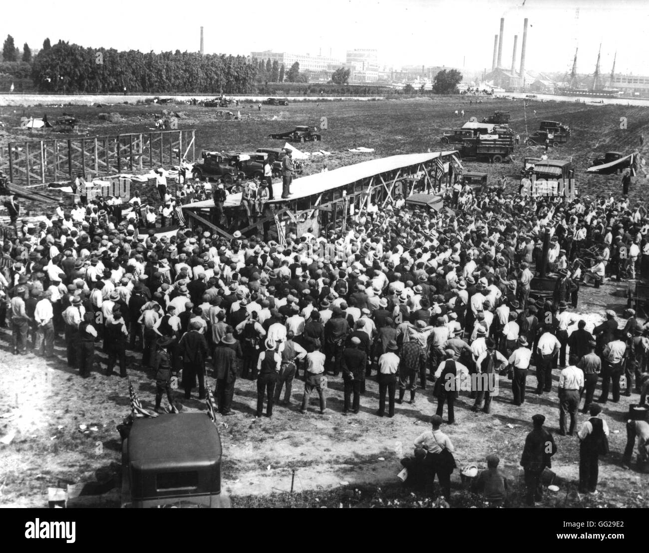 R. Foulkrod addressing the 7,000 'Bonus marchers' in Washington June 1932 United States National archives. Washington Stock Photo