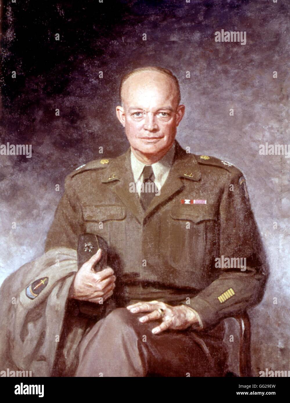 Thomas Stephen General Dwight D. Eisenhower 1947 United States Washington. National Portrait gallery Stock Photo