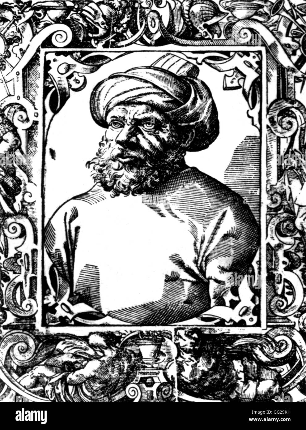 Turkish pirate Hayreddin Barbarossa, who founded Algiers state in the 16th century Stock Photo