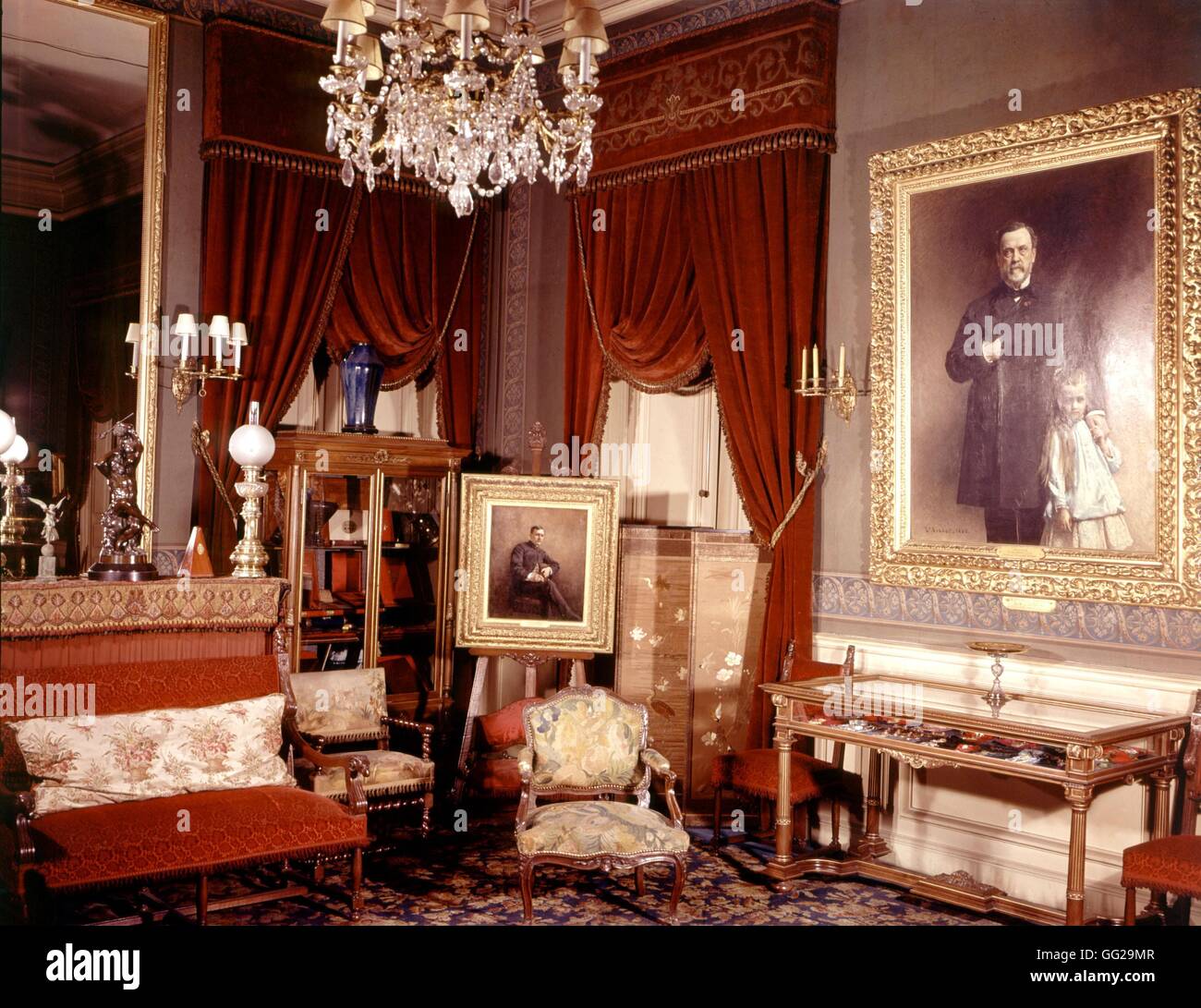 Louis Pasteur's living room, the way it was when he used to live there France 1864 Musée Pasteur Stock Photo