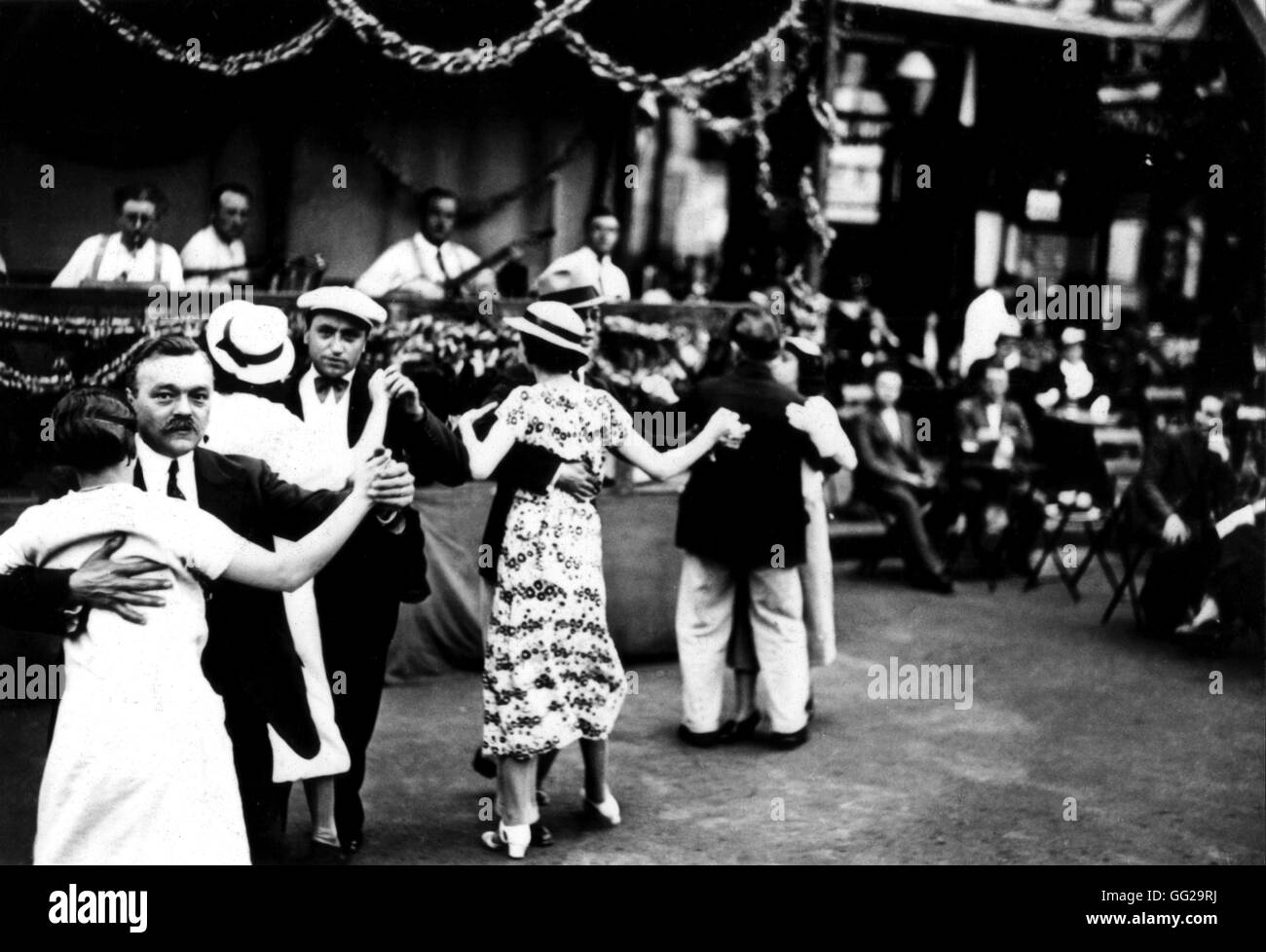 The 14th of July popular dance in Paris July 1935 France Stock Photo