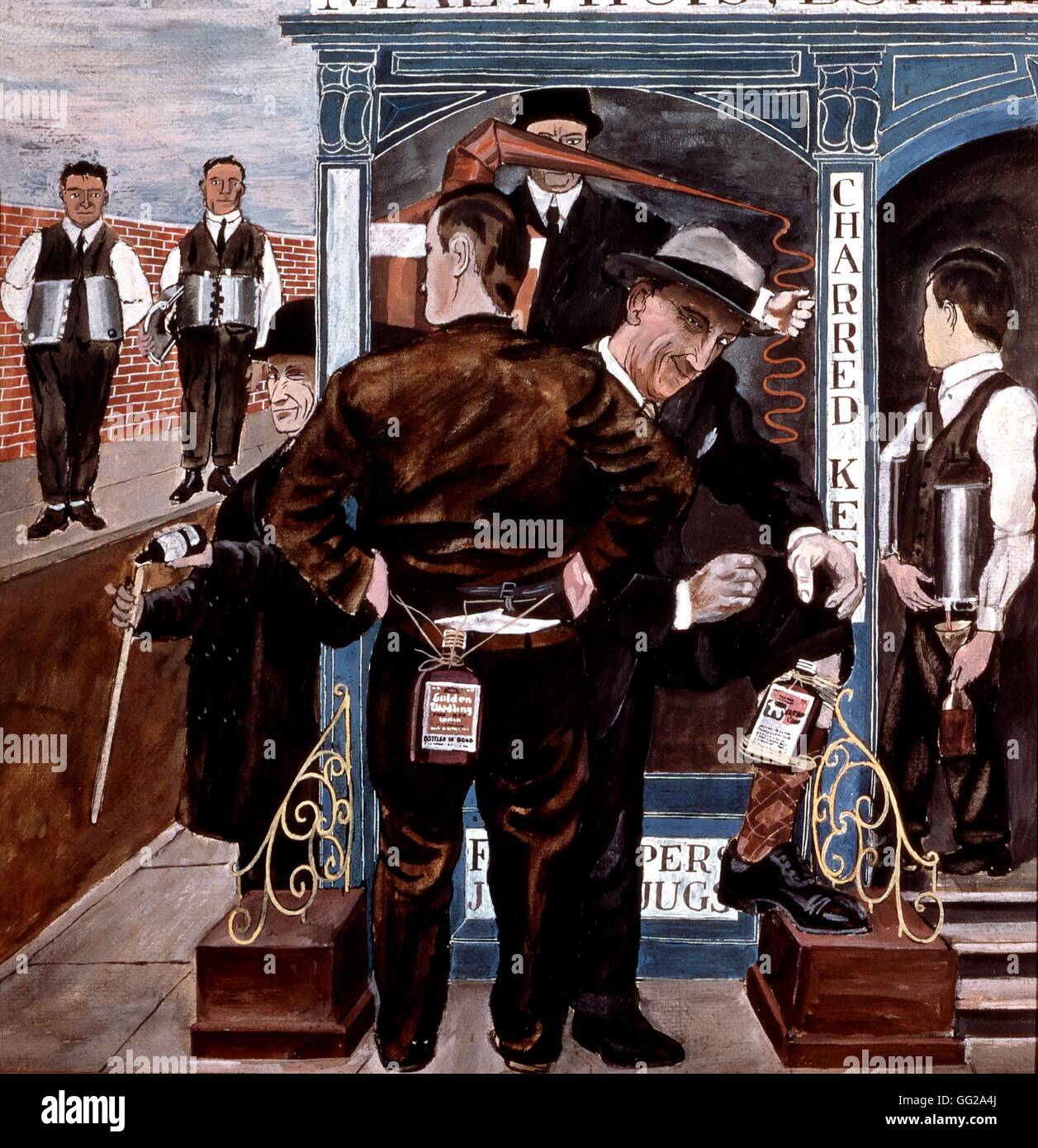 Ben Shahn American school Prohibition in the United States c.1929-1930 Oil on canvas New York, Museum of the City Stock Photo