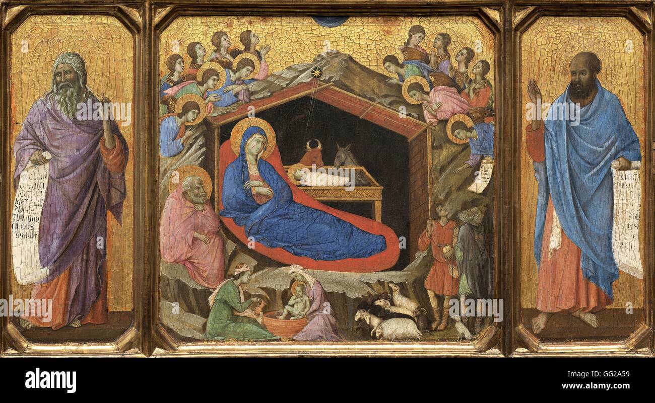 Duccio di Buoninsegna Italian school The Nativity with the Prophets ...