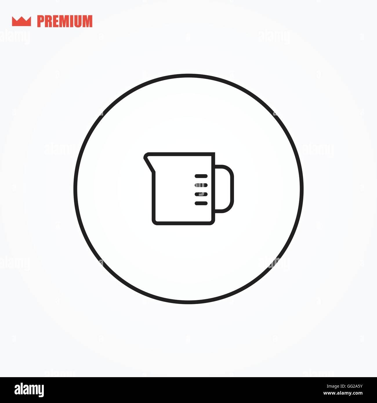 Measuring cup and water Stock Vector Images - Alamy