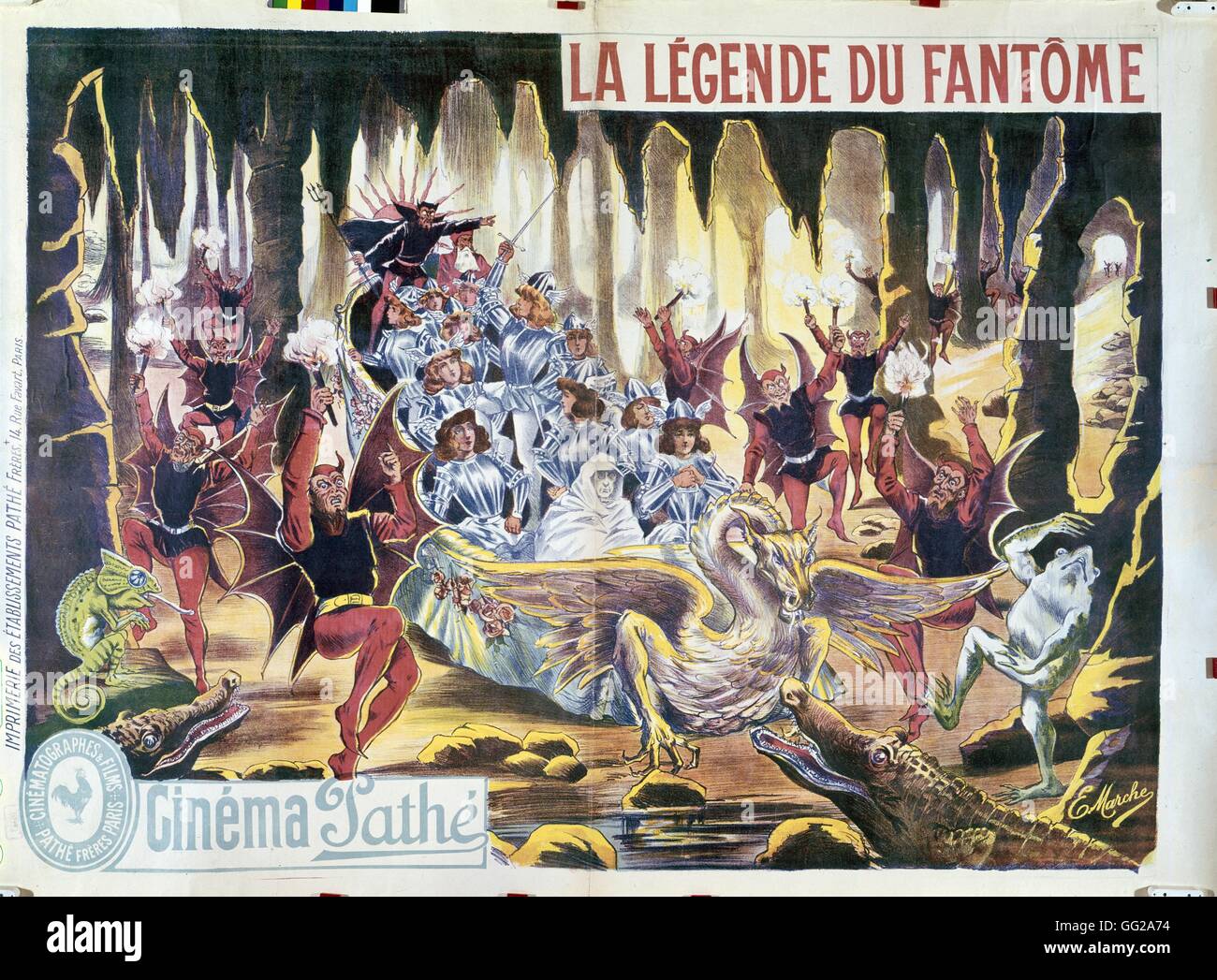 Movie poster: 'La légende du fantôme' Late 19th century France Stock Photo