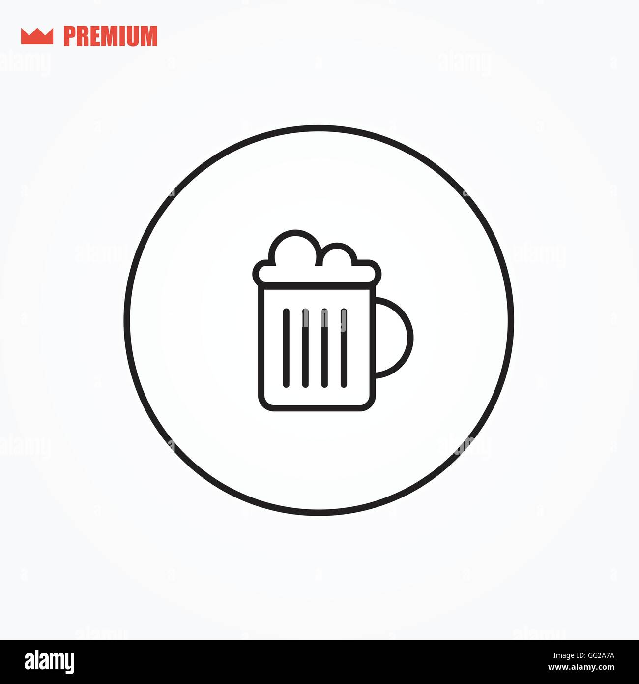 Rounded vector beer icon Stock Vector Image & Art - Alamy