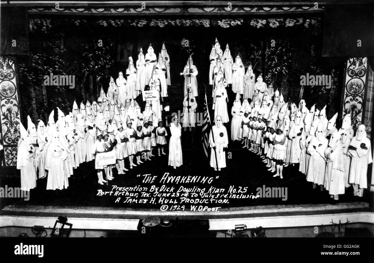 Ku Klux Klan 1924 United States Washington. Library of Congress Stock Photo