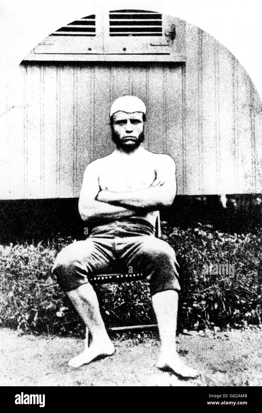 Theodore Roosevelt (1858-1919) in sportswear at the University of Harvard 19th century United States New York Public Library Stock Photo