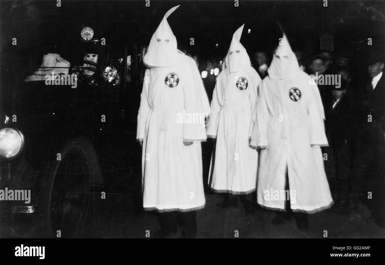 Ku Klux Klan parade in Virginia March 18 1922 United States Washington. Library of Congress Stock Photo