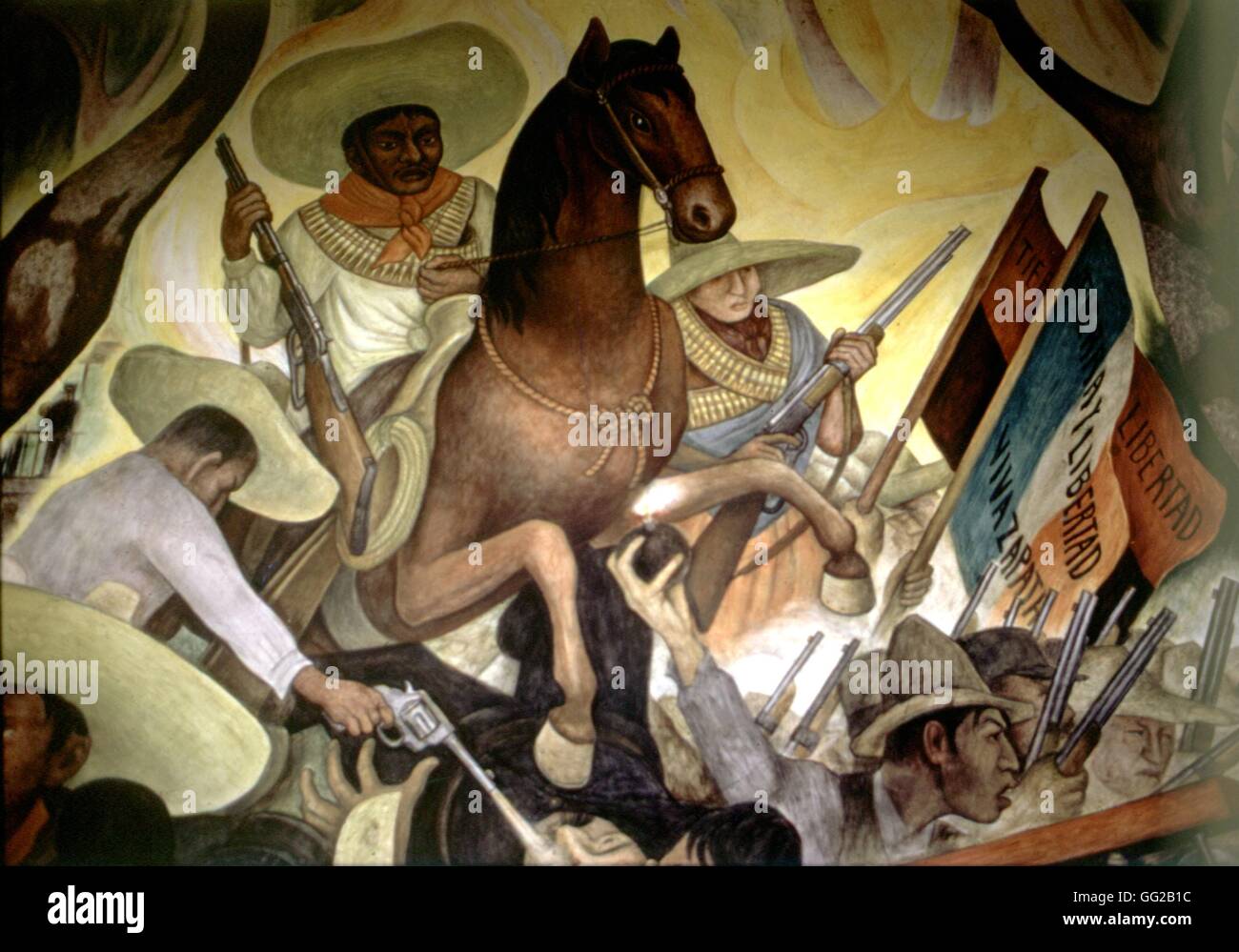 Fresco by Diego Rivera Fresco of the Prado Hotel. Mexican