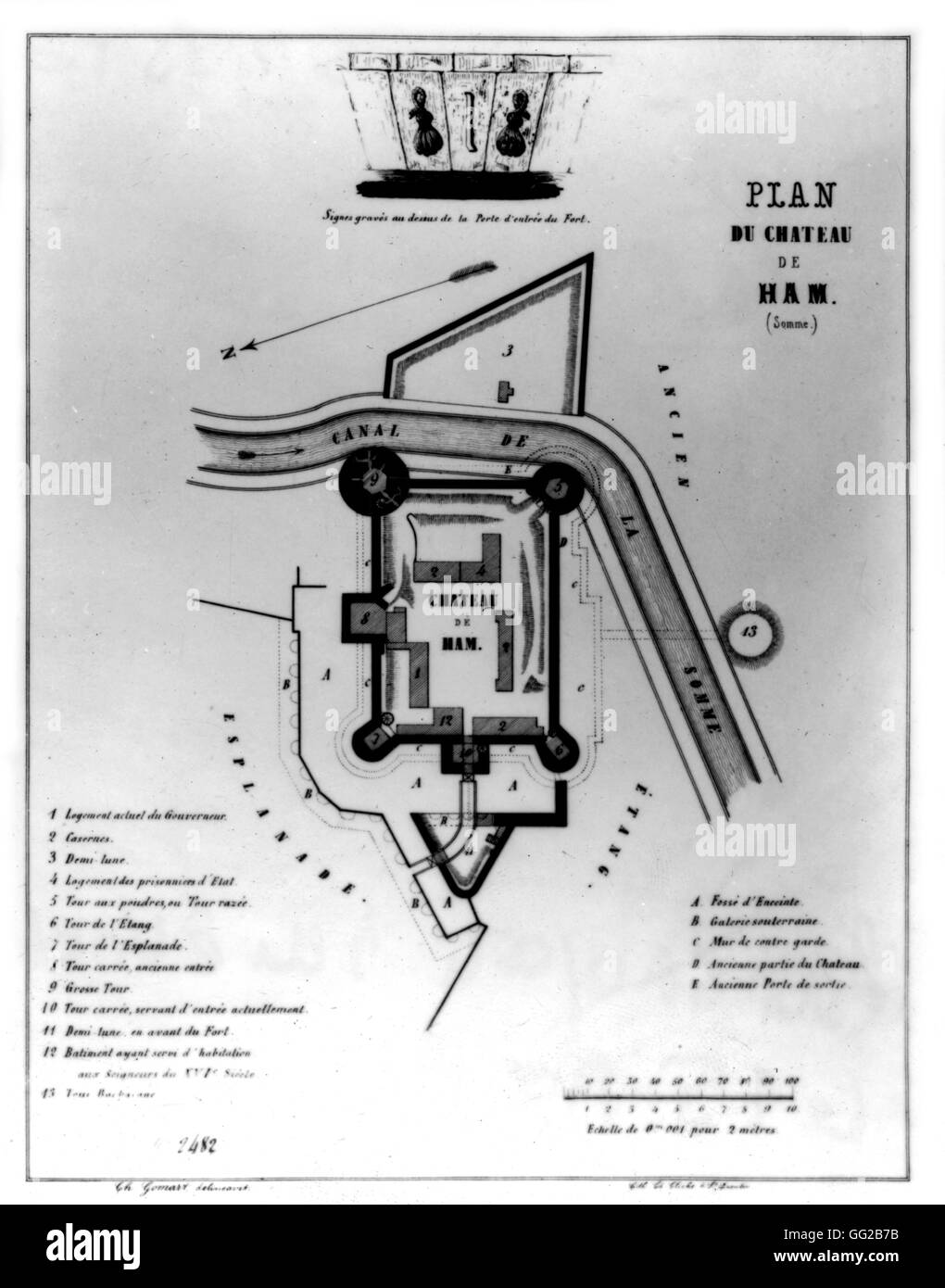 Map of the fortress of ham hires stock photography and images Alamy