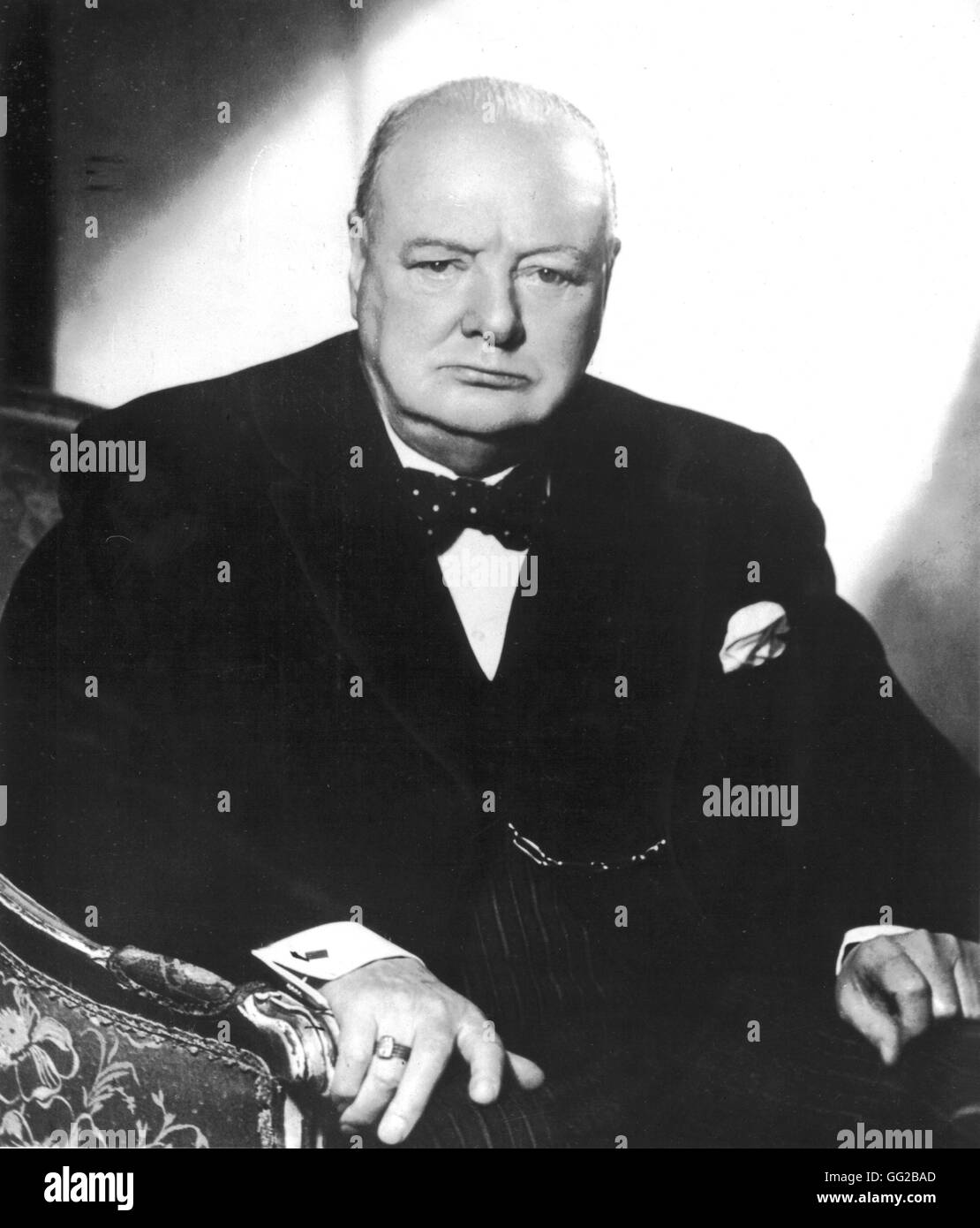 Portrait of British Prime minister Winston Churchill  1952 Great Britain Stock Photo