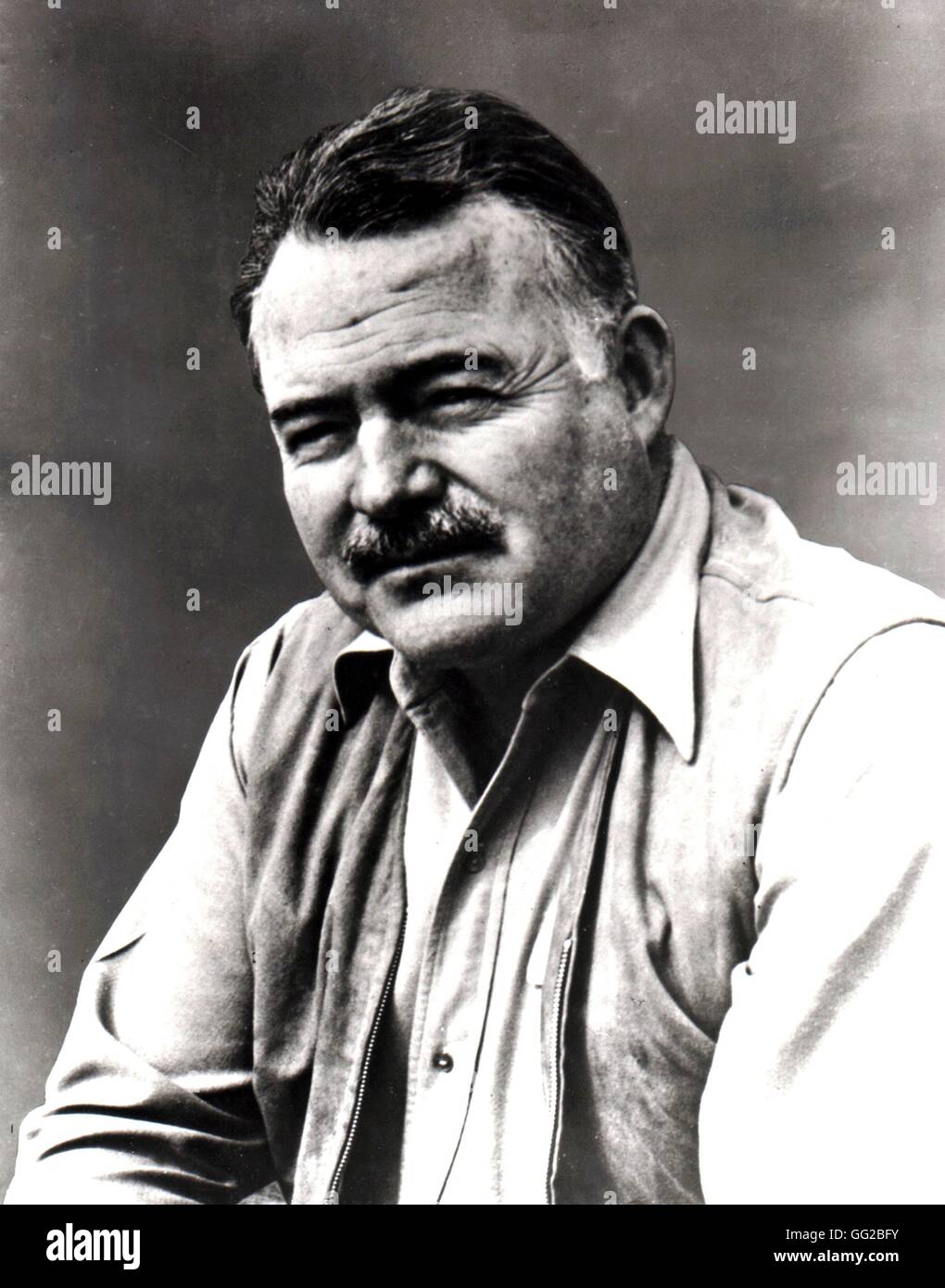 Portrait of Ernest Hemingway 1949 United States National archives. Washington Stock Photo
