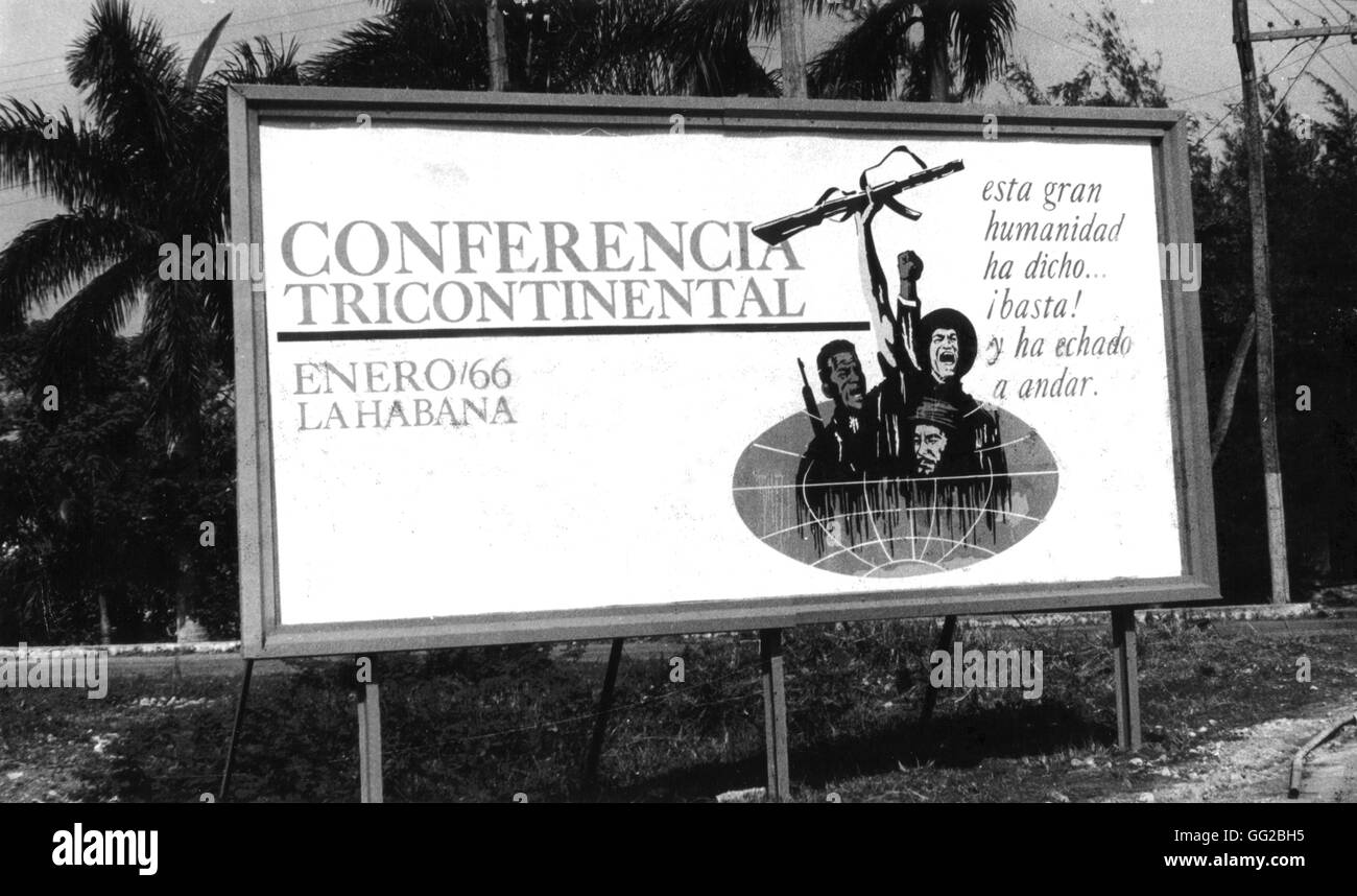 Poster for the Tricontinental Conference  January 1966 Cuba Stock Photo
