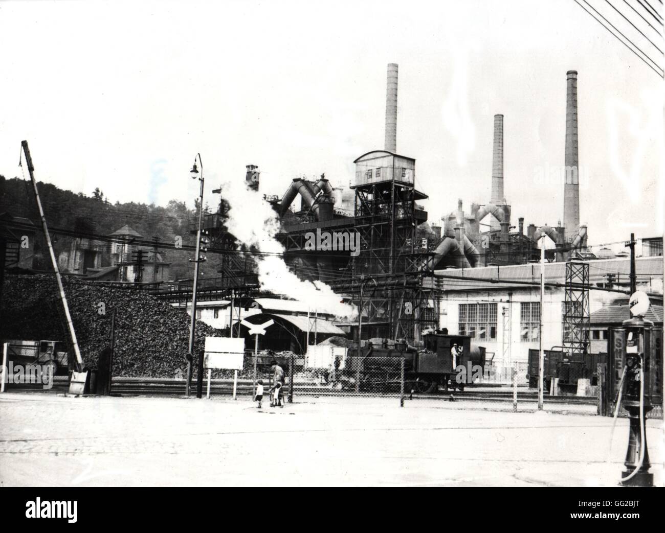 The Brebach smelting works, in the Sarre August 1934 Germany Paris. Bibliothèque nationale Stock Photo