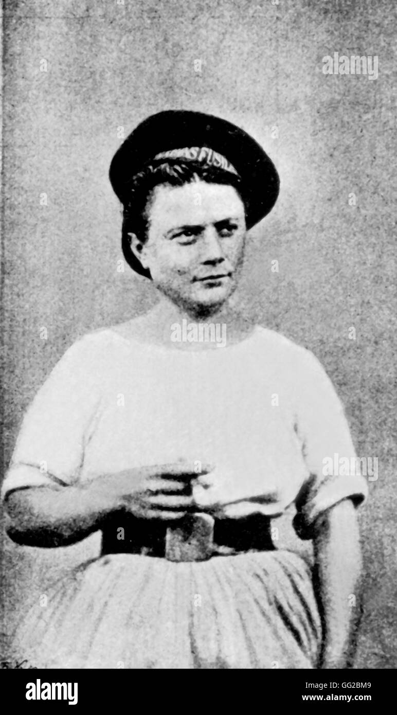 Portrait of Christine d'Argent, woman gunner at the Porte Maillot barricade 1871 France - Paris Commune Musée de Saint-Denis Stock Photo