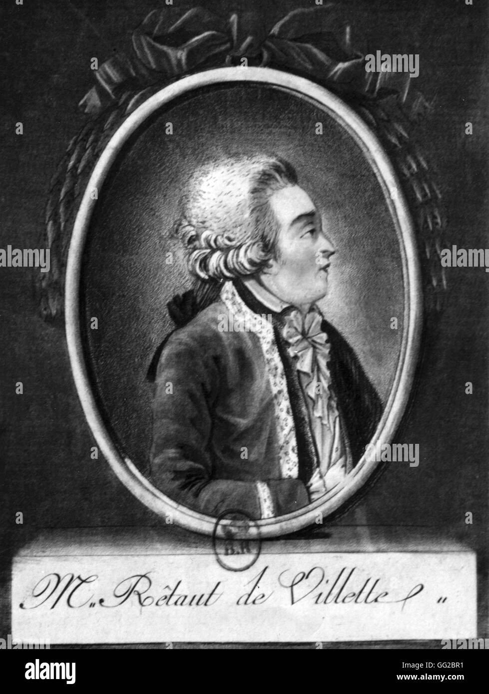 Affair of the Queen's Necklace: Mr Retant de Villette 18th century Stock Photo