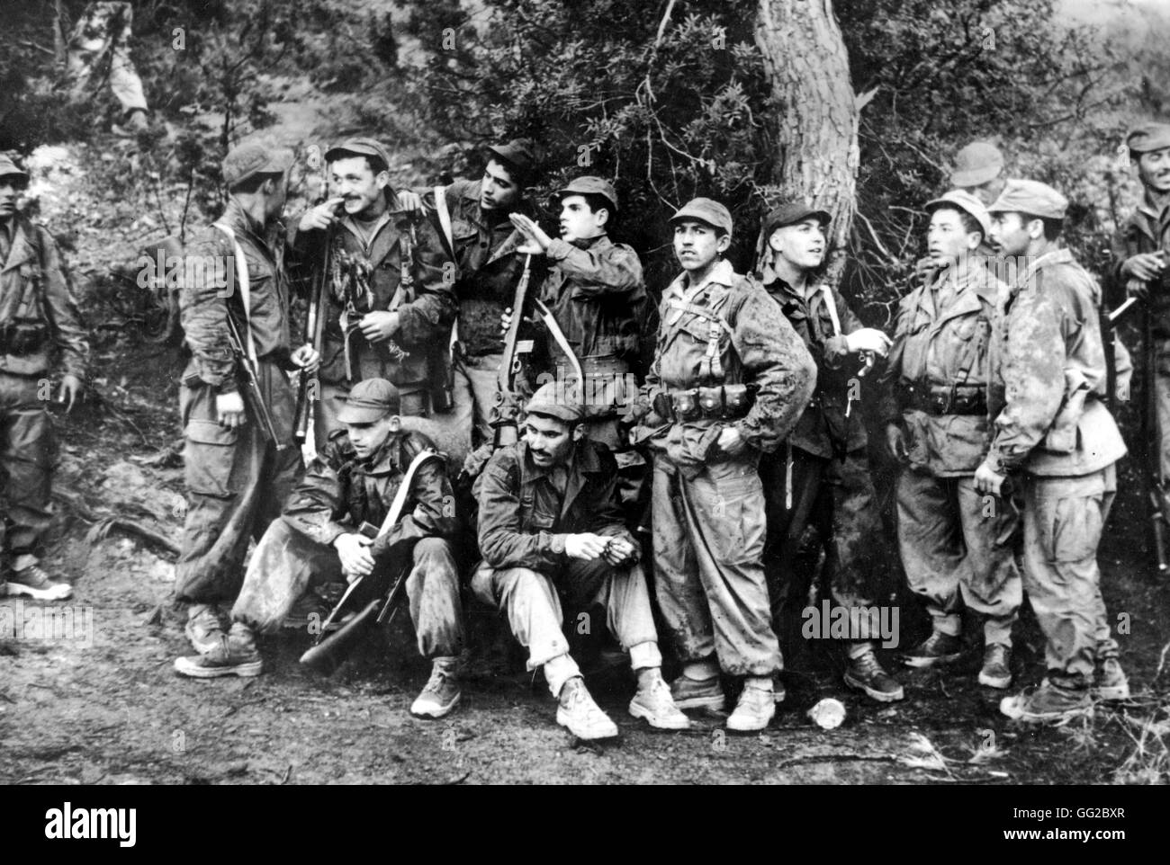 F.L.N. (National Liberation Front) soldiers  1954-1962 France - Algerian War of Independence Stock Photo