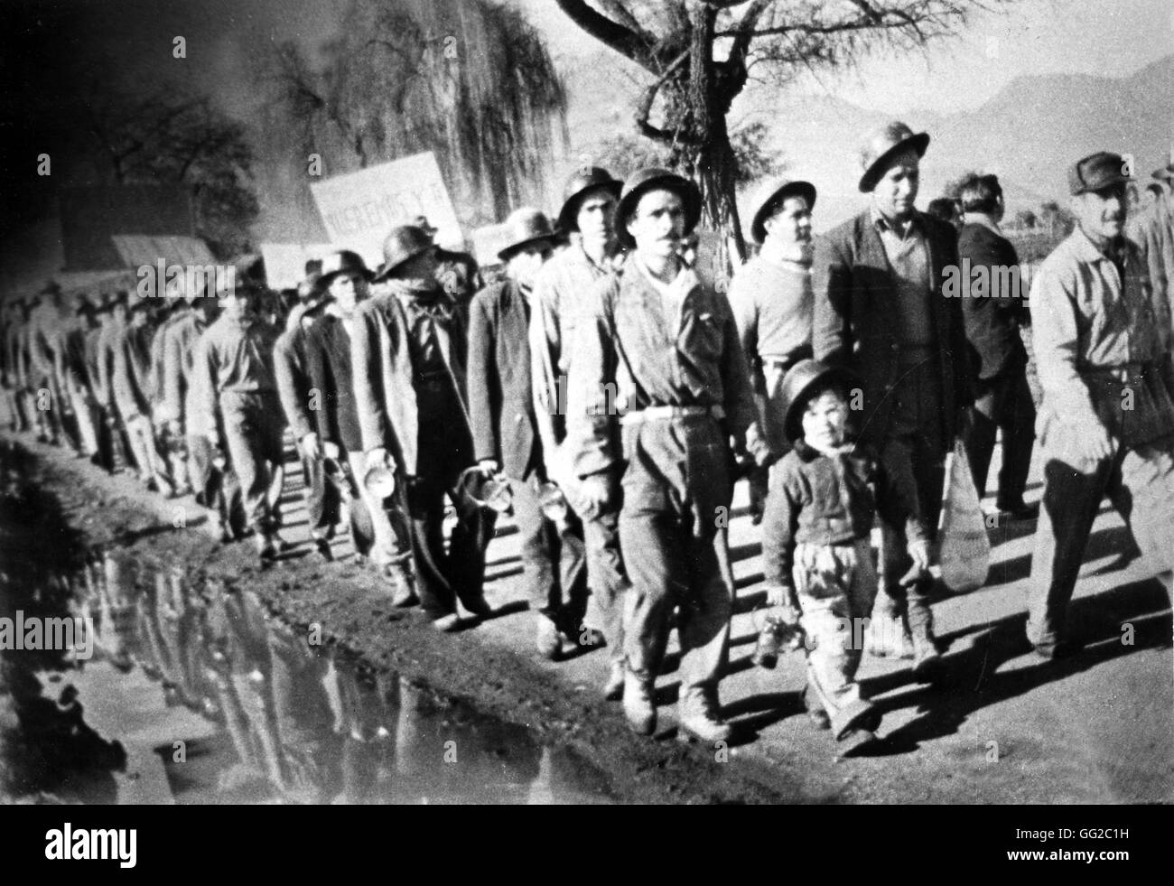 Work in the nitrate mines Chile, early 20th century Stock Photo