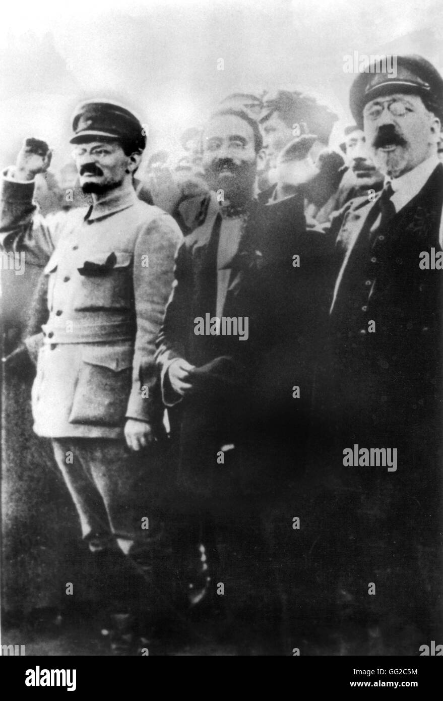 Léon Trotsky and Léon Kamenev 20th century U.S.S.R. National archives. Washington Stock Photo