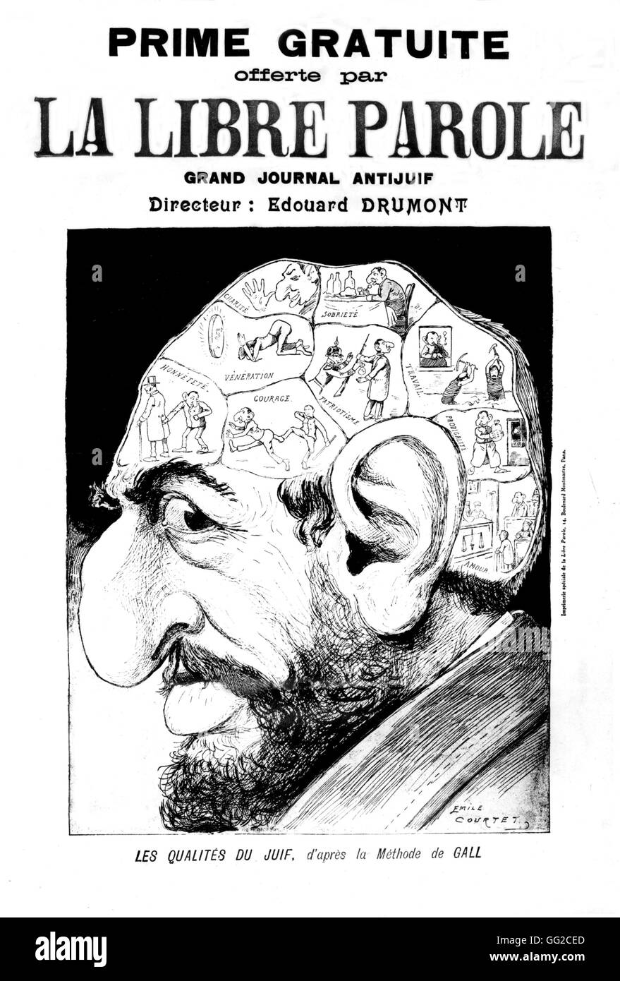 France - 1903 Advertising poster for Edouard Drumont's anti-Semitic newspaper Stock Photo
