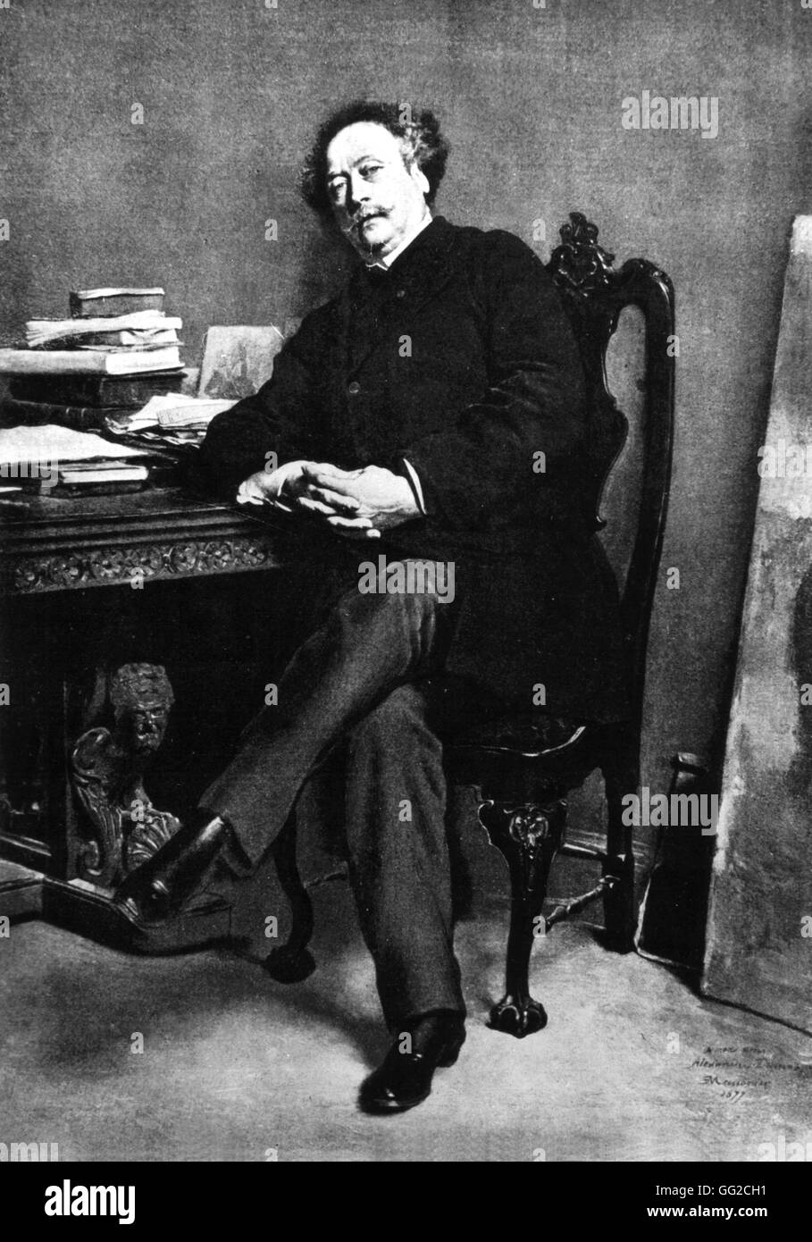 Alexandre Dumas, fils (1824-1895) 1877 France Musée de Versailles Stock Photo