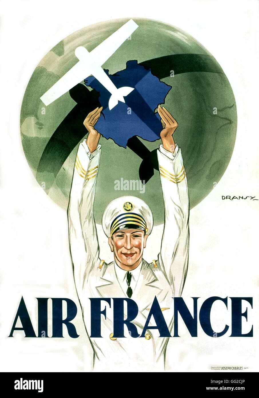 Air france advertising poster hi-res stock photography and