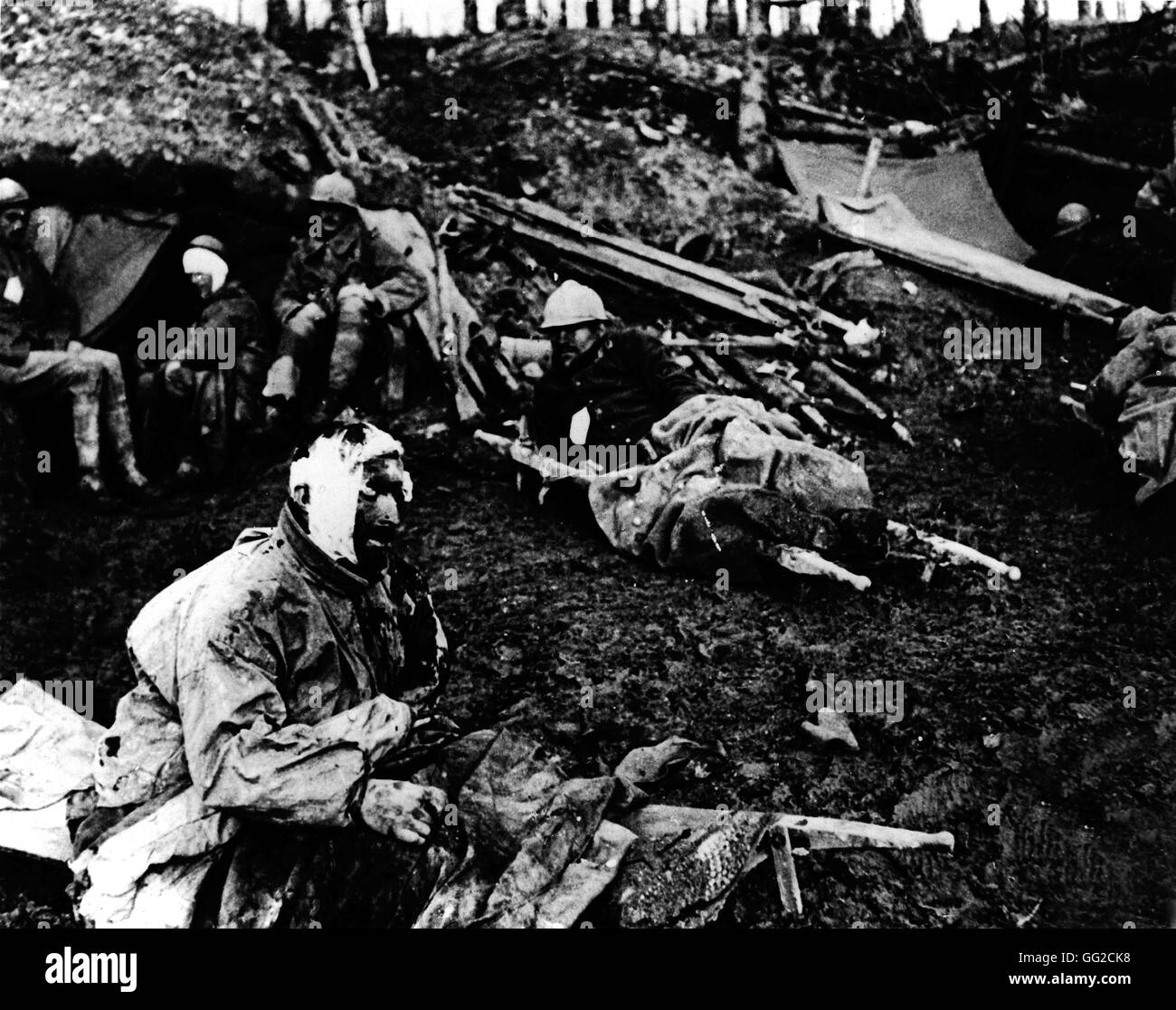 Wounded soldiers, Verdun 1916 France, World War I Musée de Vincennes Stock Photo